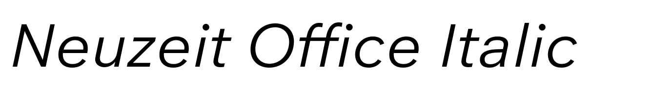 Neuzeit Office Italic